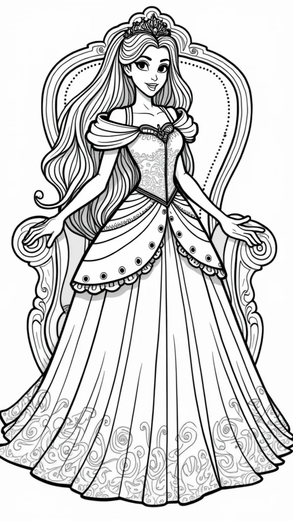 princess red descendants coloring page